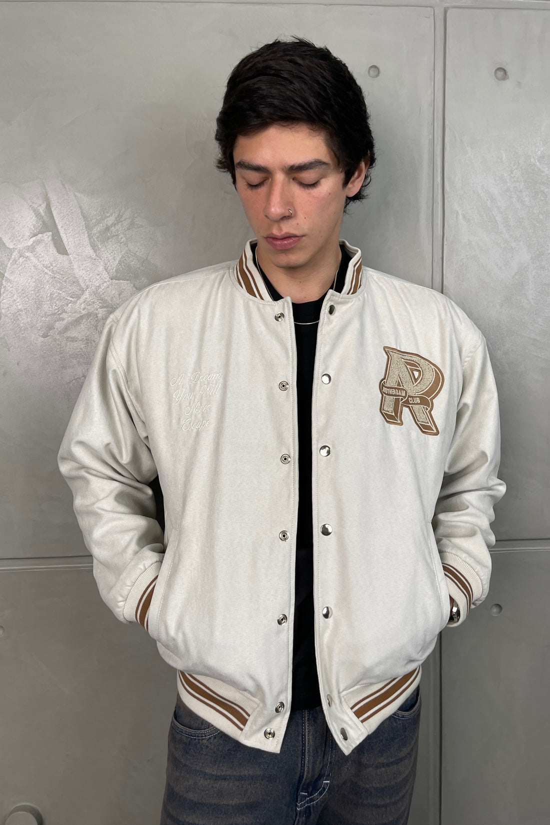 Huntress Bomber Leather White