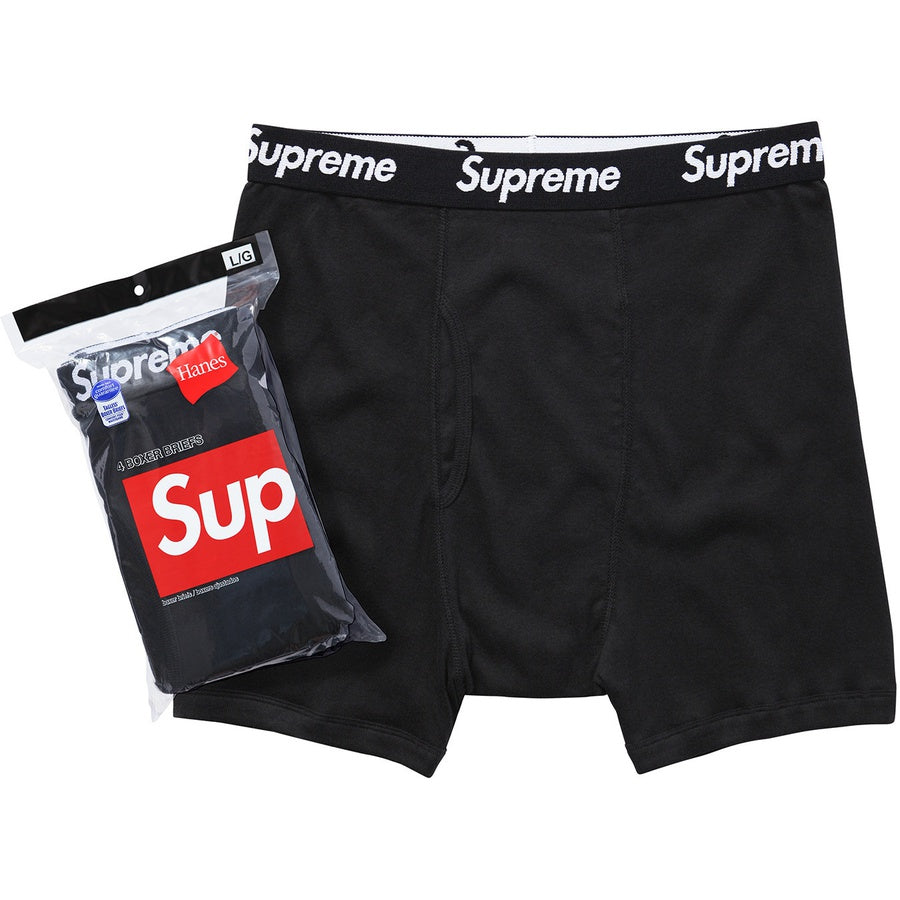 Supreme Hanes Boxer Briefs (4 Pack) Black / White