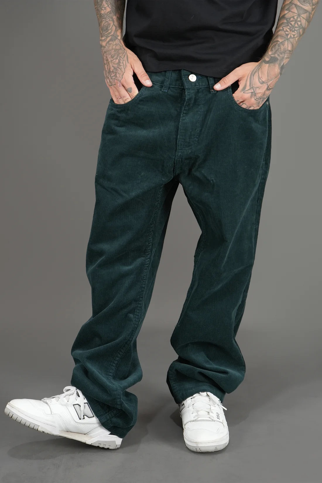 Baggy Pants Corduroy Green