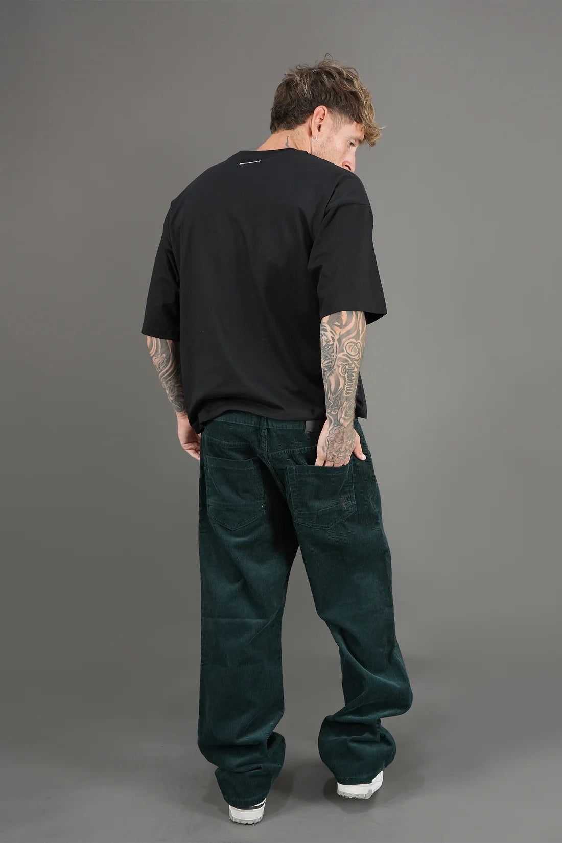 Baggy Pants Corduroy Green