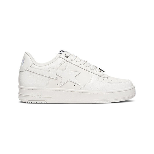 A BATHING APE Bapesta #3 Leather White