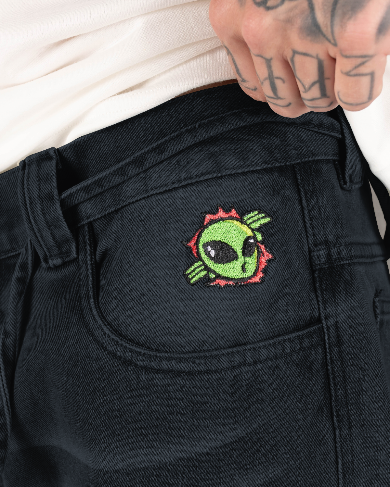 Baggy Jean Washed Black