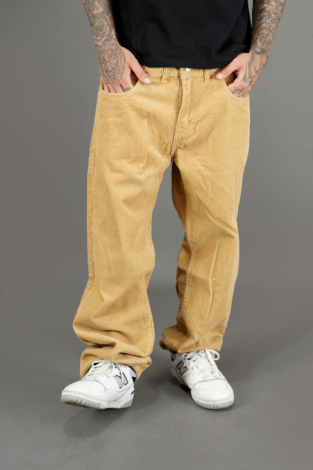 Baggy Pants Corduroy Beige