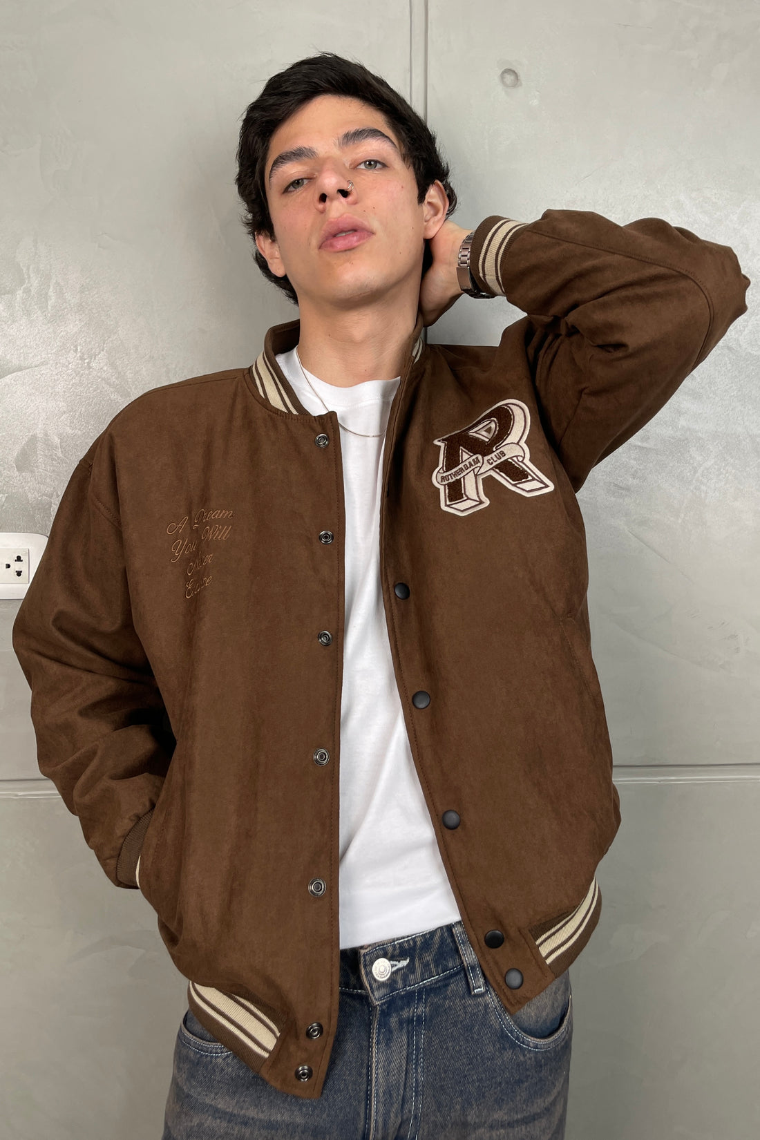 Huntress Bomber Leather Brown