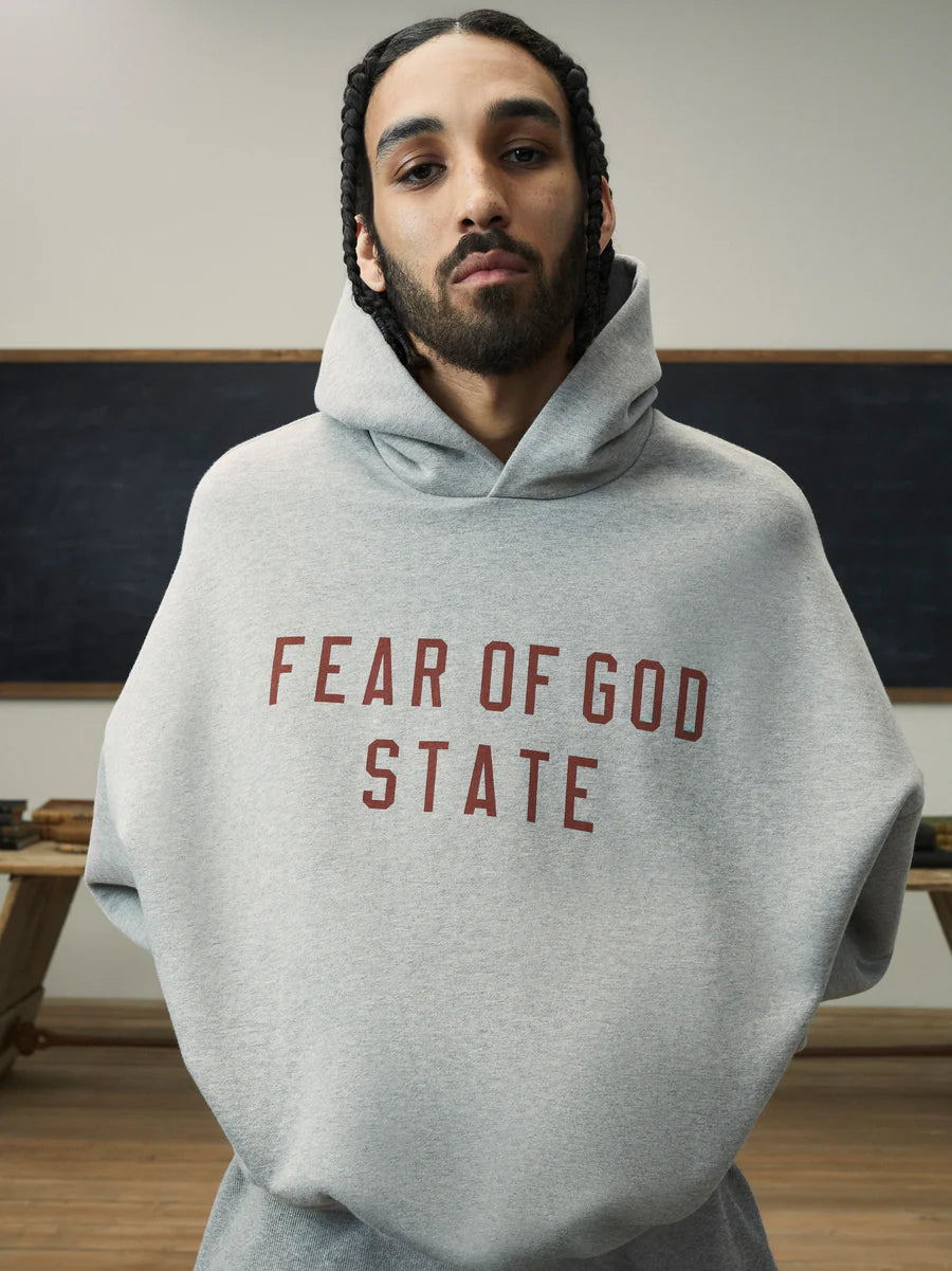 FEAR OF GOD ESSENTIALS FLEECE HOODIE Dark Heather