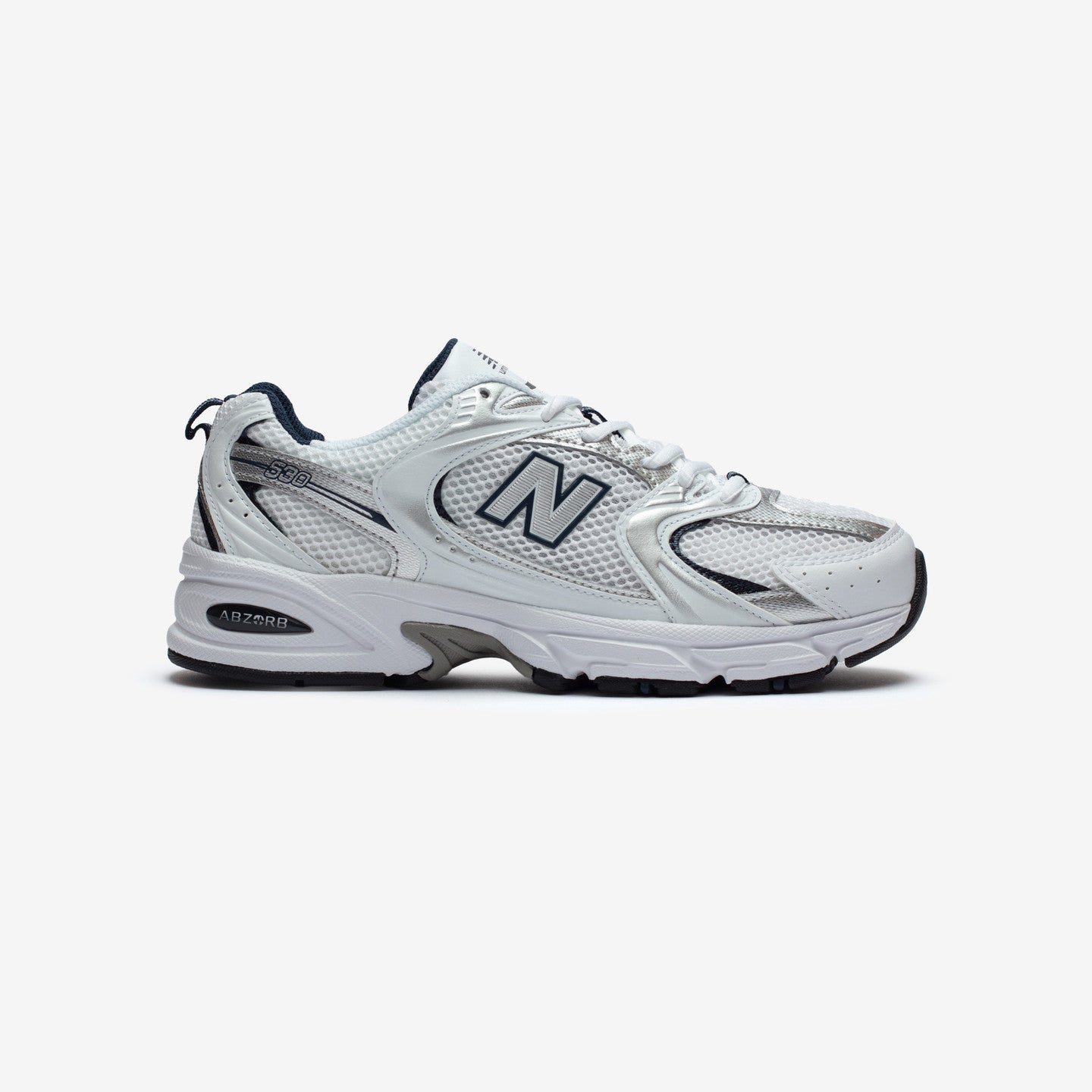 New Balance 530 White Silver Navy30 White Silver Navy