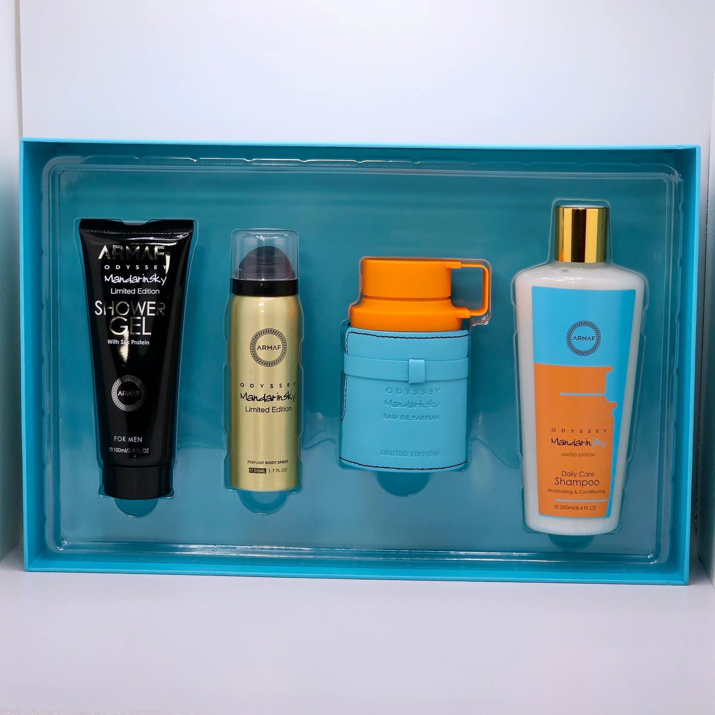 Odyssey Mandarin Sky 3.4 Oz Edp 4 Piece Gift Set For Men