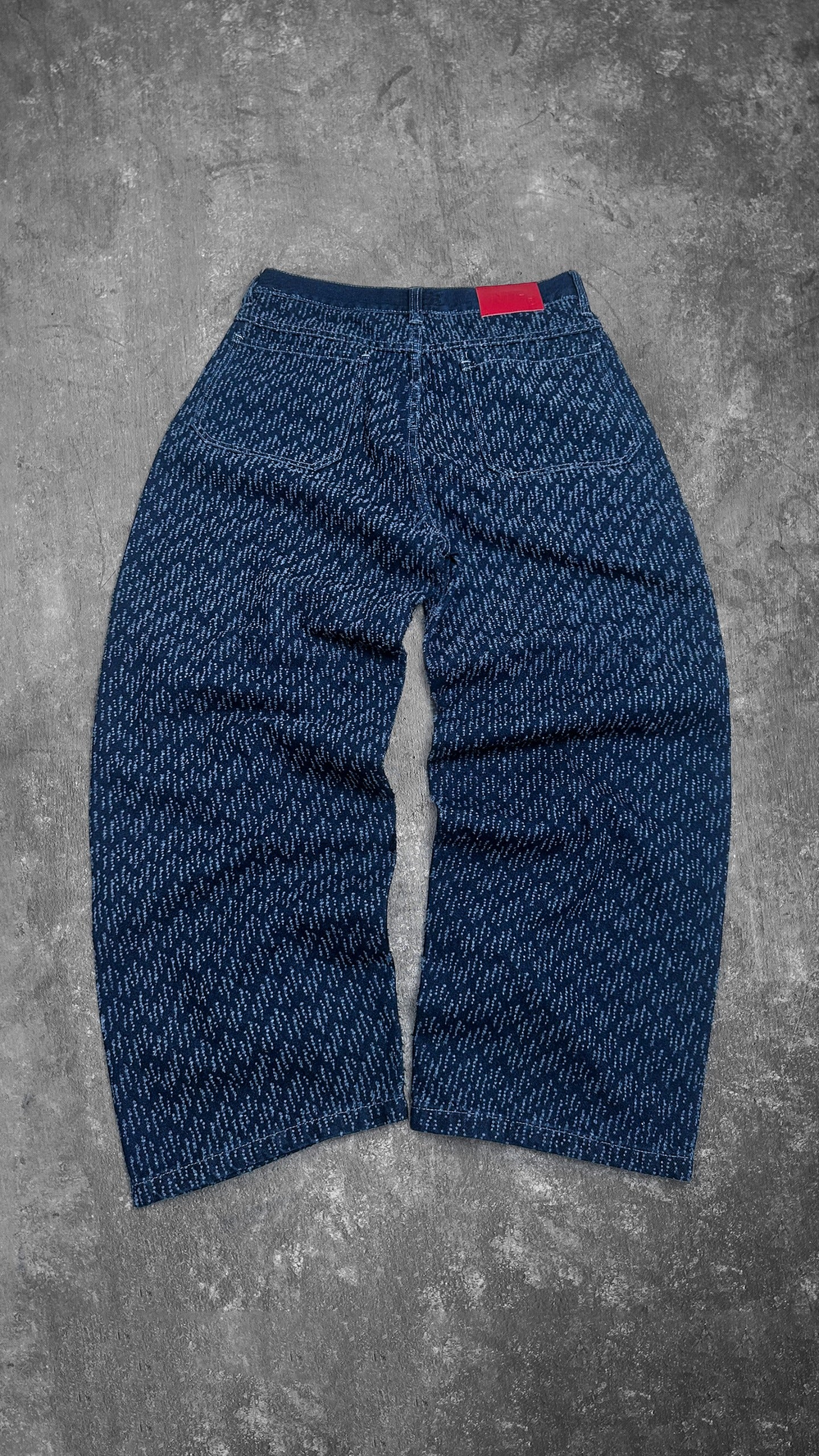 PANTS BAGGY MONOGRAM RIPPED