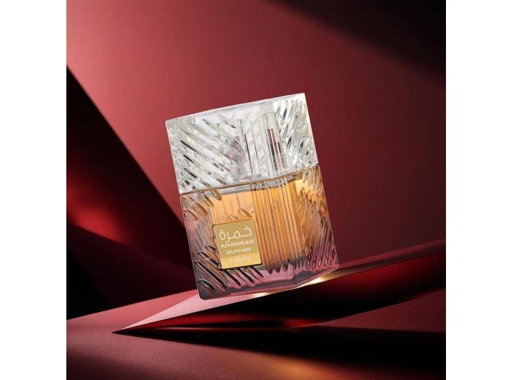 Lattafa Khamrah Dukhan EDP Unisex, fragancia oriental intensa