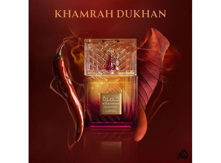 Lattafa Khamrah Dukhan EDP Unisex, fragancia oriental intensa