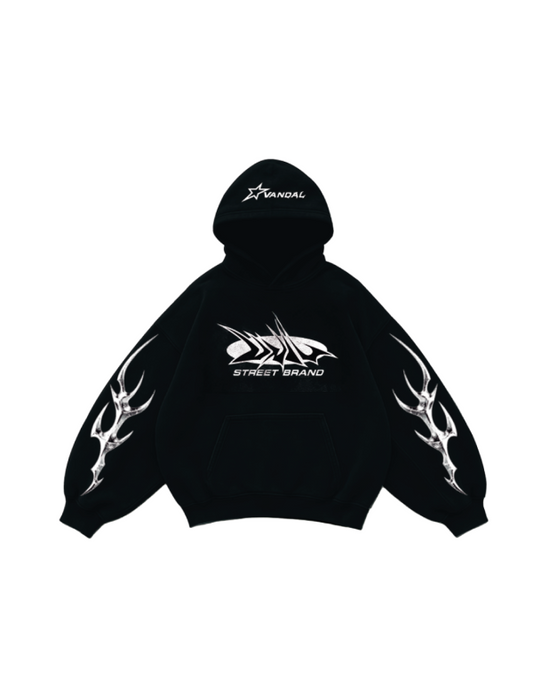 HOODIE BLACK FLAME