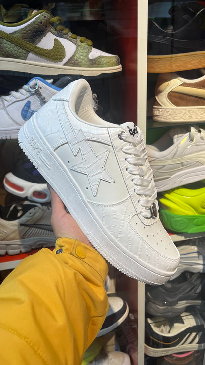 A BATHING APE Bapesta #3 Leather White