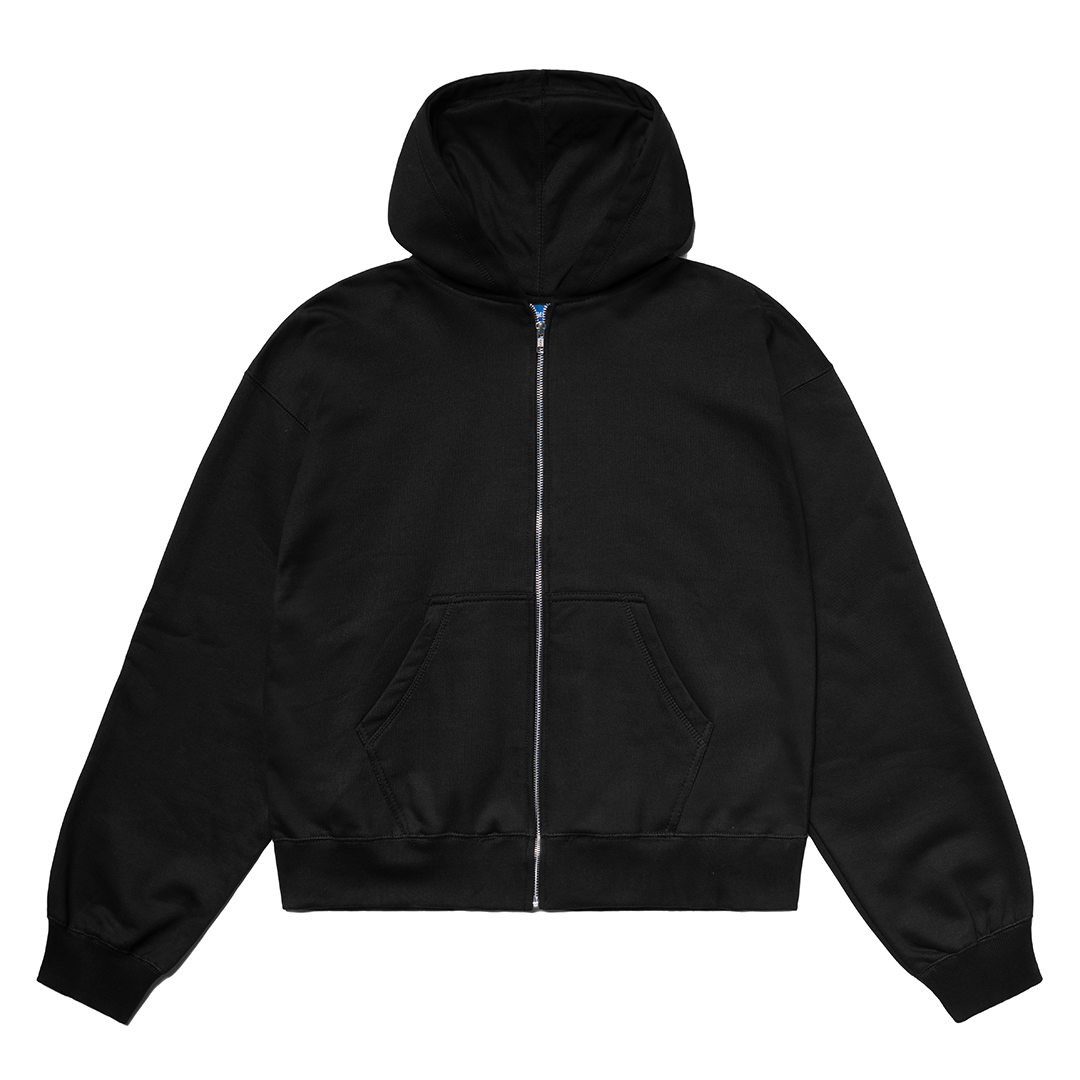 HOODIE ZIPPER BASIC BLACK