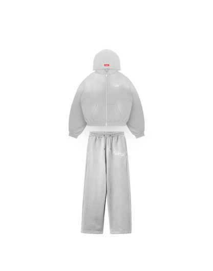 Full Zip Hoodie + Jogger Set – Light Shadow