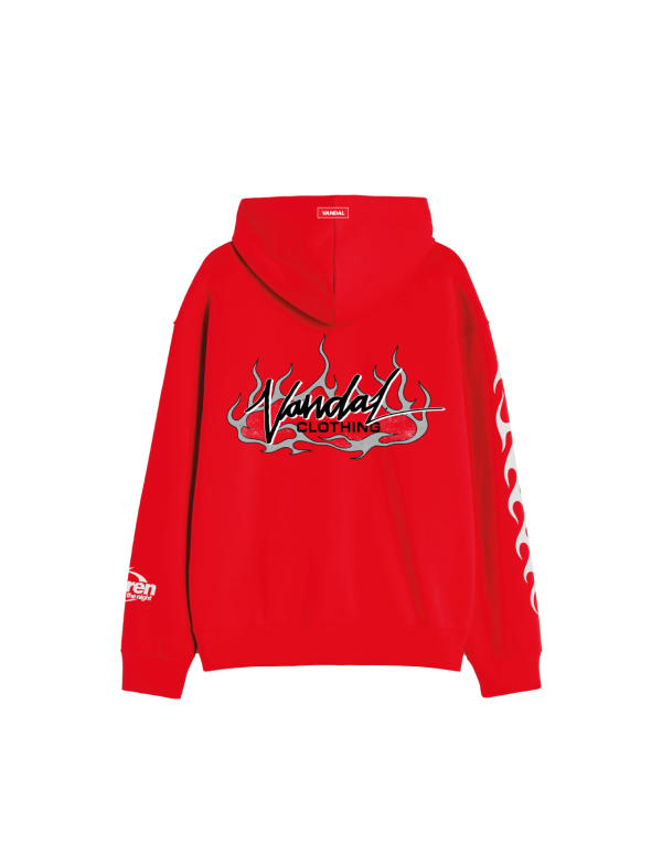 FULL ZIP HOODIE RIDER XII RED