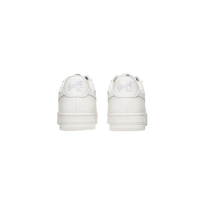 A BATHING APE Bapesta #3 Leather White
