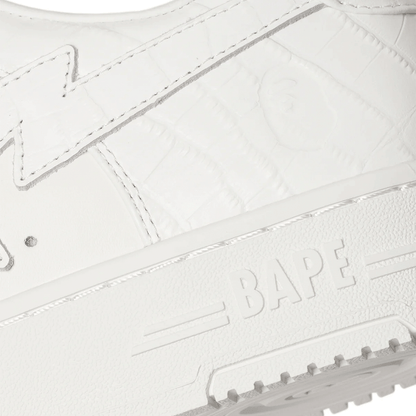 A BATHING APE Bapesta #3 Leather White
