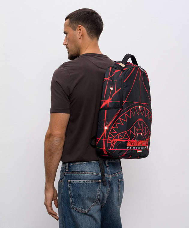 Sprayground Children's black backpack MISSION IMPOSSIBLE HEIST LASER SHARK