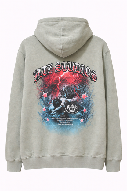 Hoodie ILTZ Fallen Angel SAGE WASHED