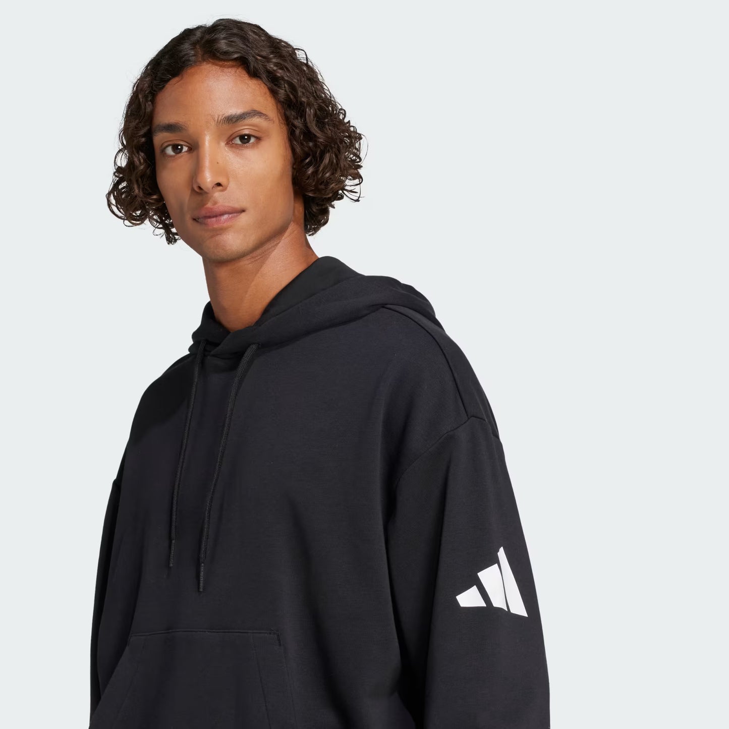 ADIDAS Essentials Loose-Fit 3 Bar Logo French Terry Hoodie