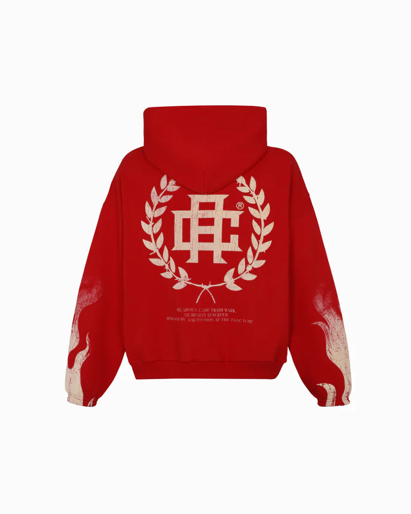 AAC FLAMESSS RED HOODIE