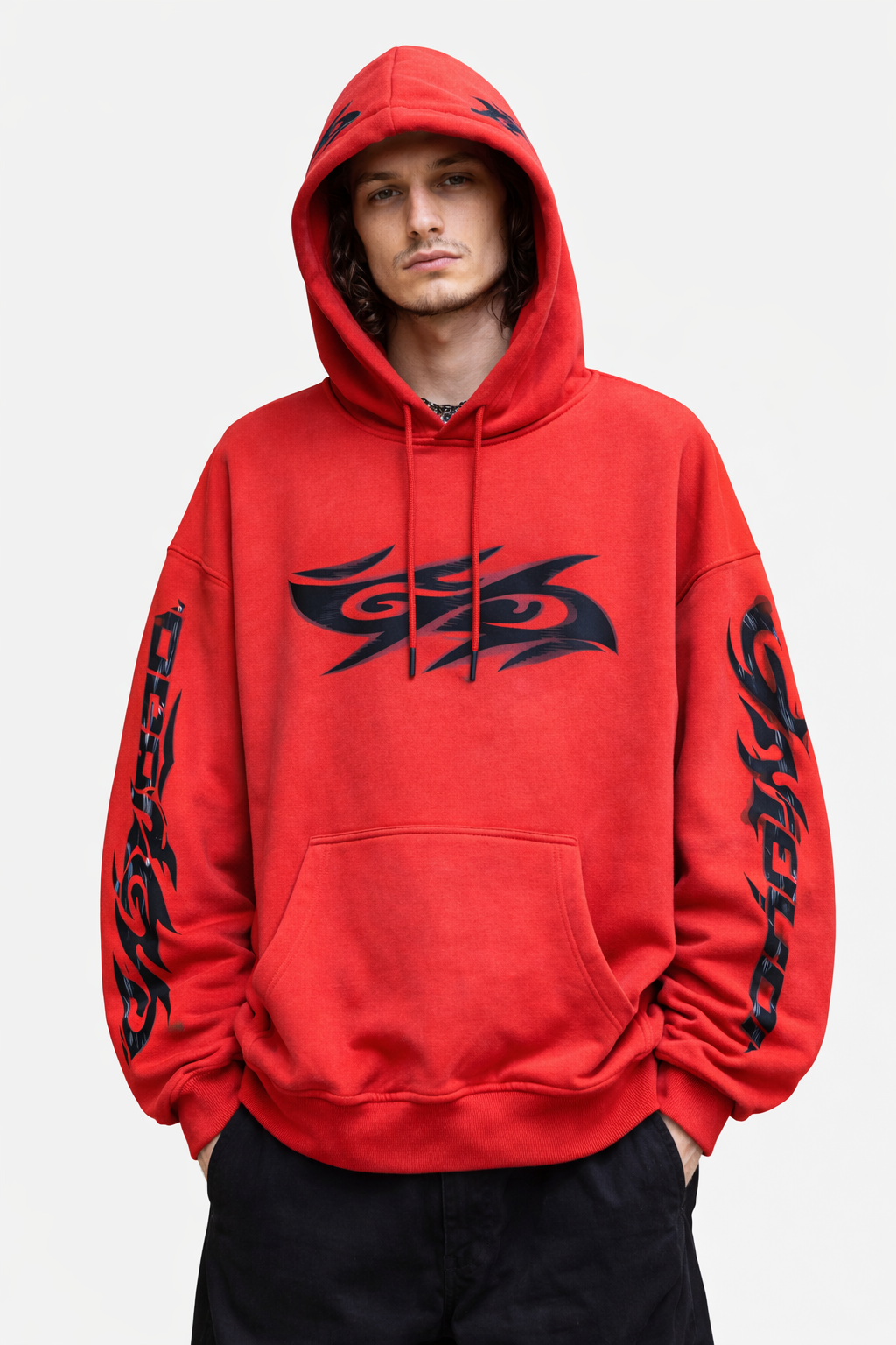 GALOI DRIP – Red Eclipse Hoodie