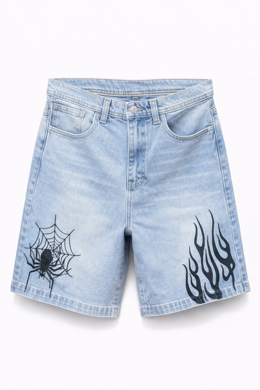 Jort Denim “Web & Flame – Ice Blue”