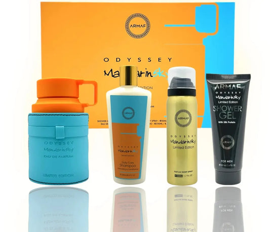 Odyssey Mandarin Sky 3.4 Oz Edp 4 Piece Gift Set For Men