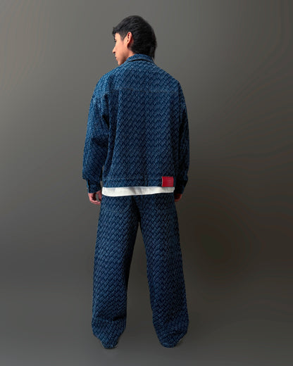 SET DENIM MONOGRAM RIPPED