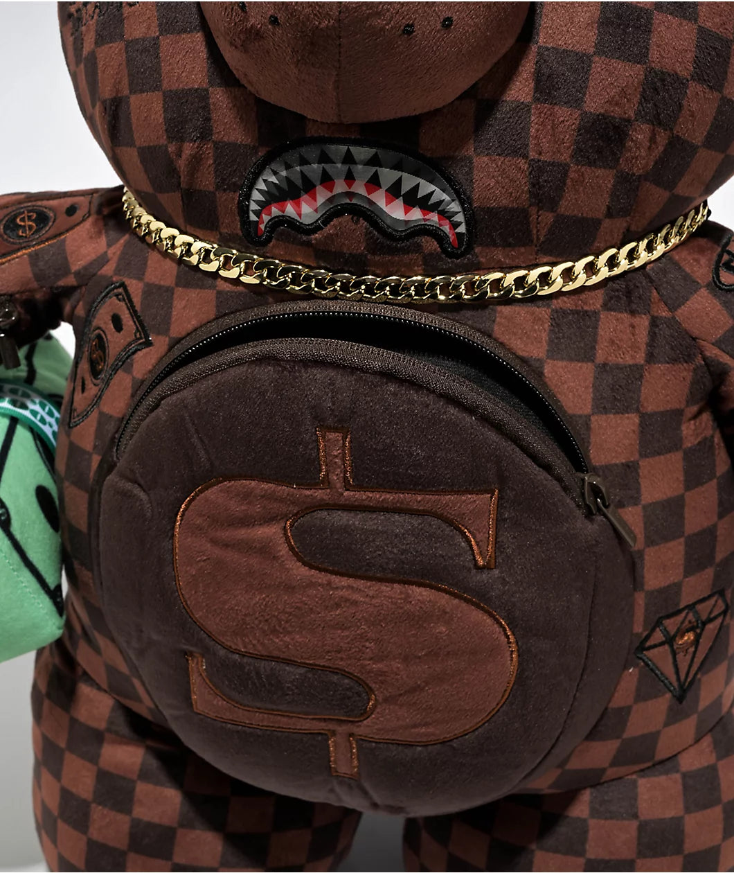 Sprayground Sharks In Paris Brown Lenticular Bear Backpack B6518 63.5 x 17.78 x 30.5 cm