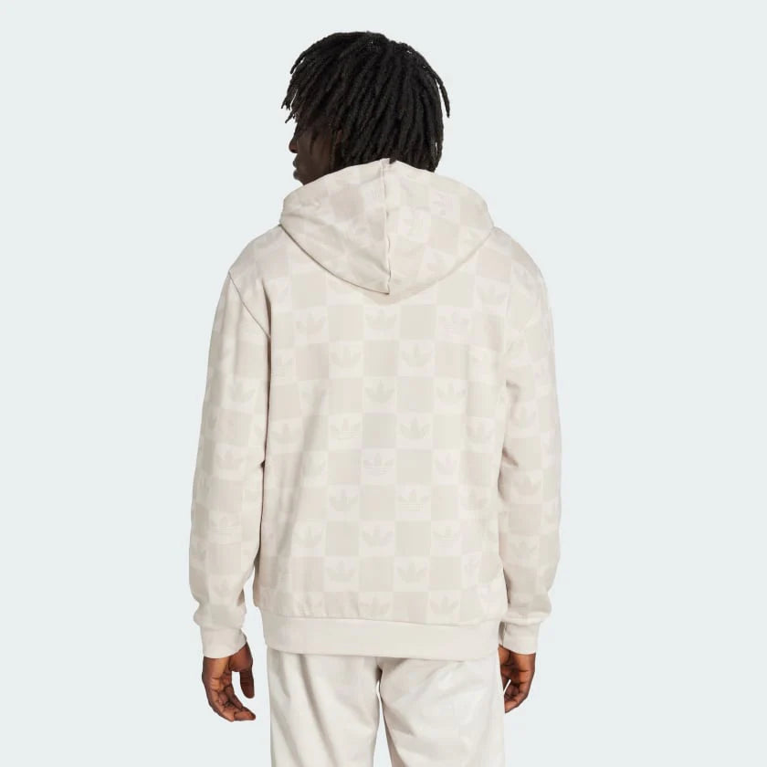 Adidas monogram all over print loose hoodie