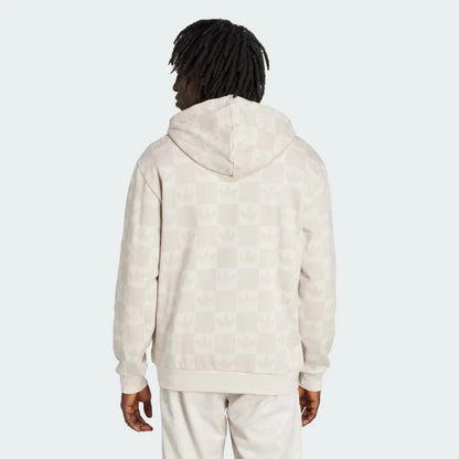 Adidas monogram all over print loose hoodie