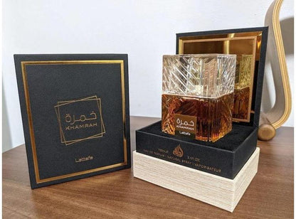 LATTAFA KHAMRAH EAU DE PARFUM ESPRAY UNISEX, 100 ML PARA HOMBRES