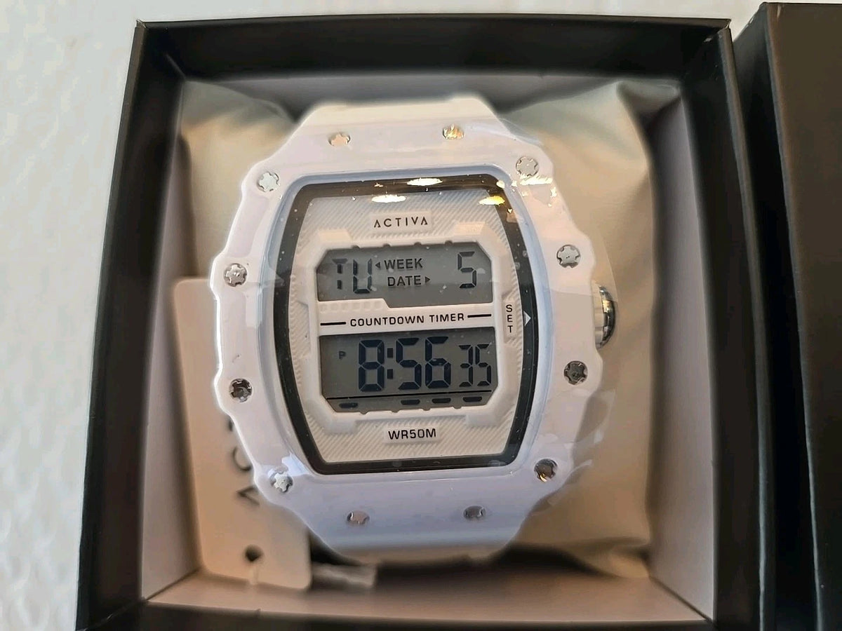 Activa X Invicta Men's Digital Watch - 44.3mm, White (ACW2296-004)
