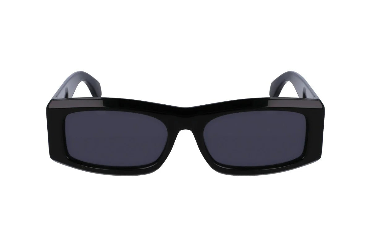 Ferragamo  Men's Black Rectangular Sunglasses