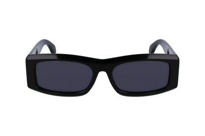 Ferragamo  Men's Black Rectangular Sunglasses